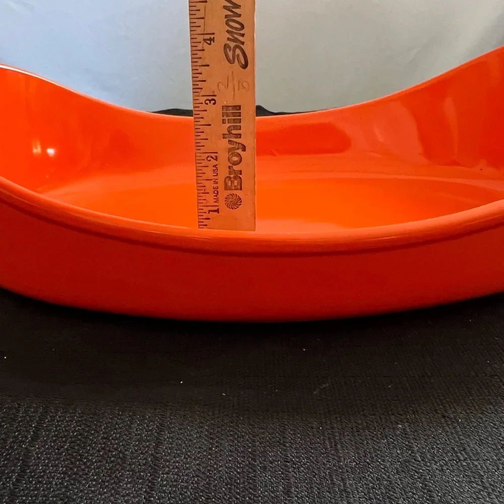 Rachael Ray Orange Stoneware Au Gratin Baker Set 1.25 Qt & 2.25 Qt G014 Oval